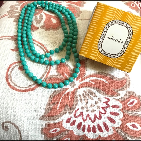 Stella & Dot Turquoise La Coco Necklace - Picture 1 of 2